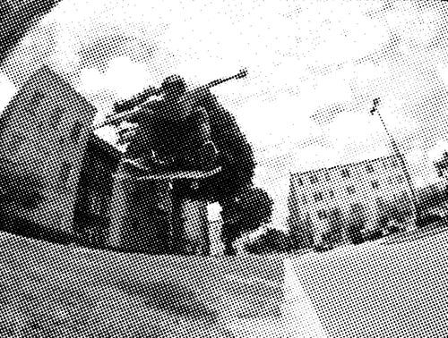 Al kickflip halftone
